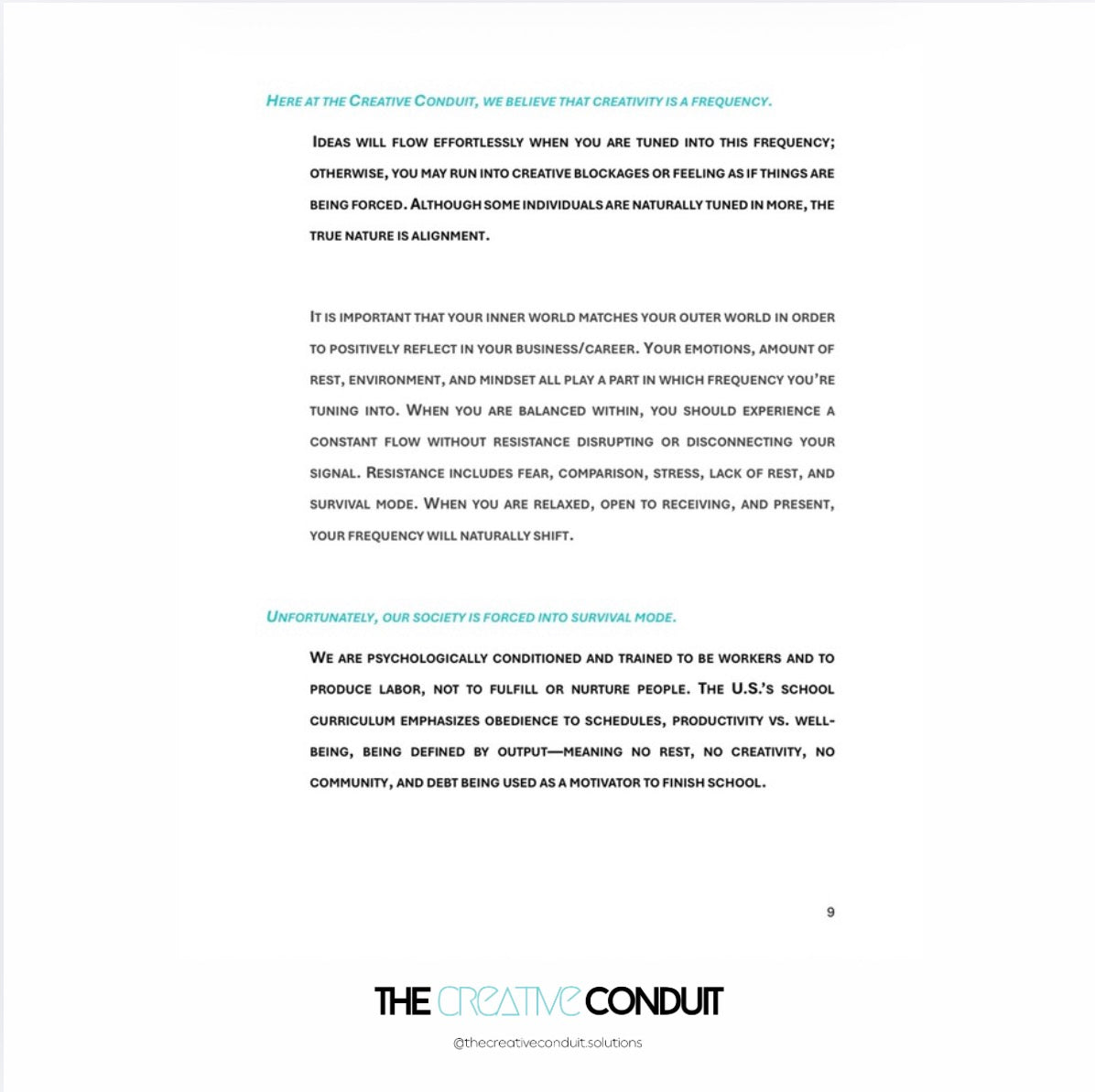 The Creative Conduit Academy & Solutions + 12 month planner