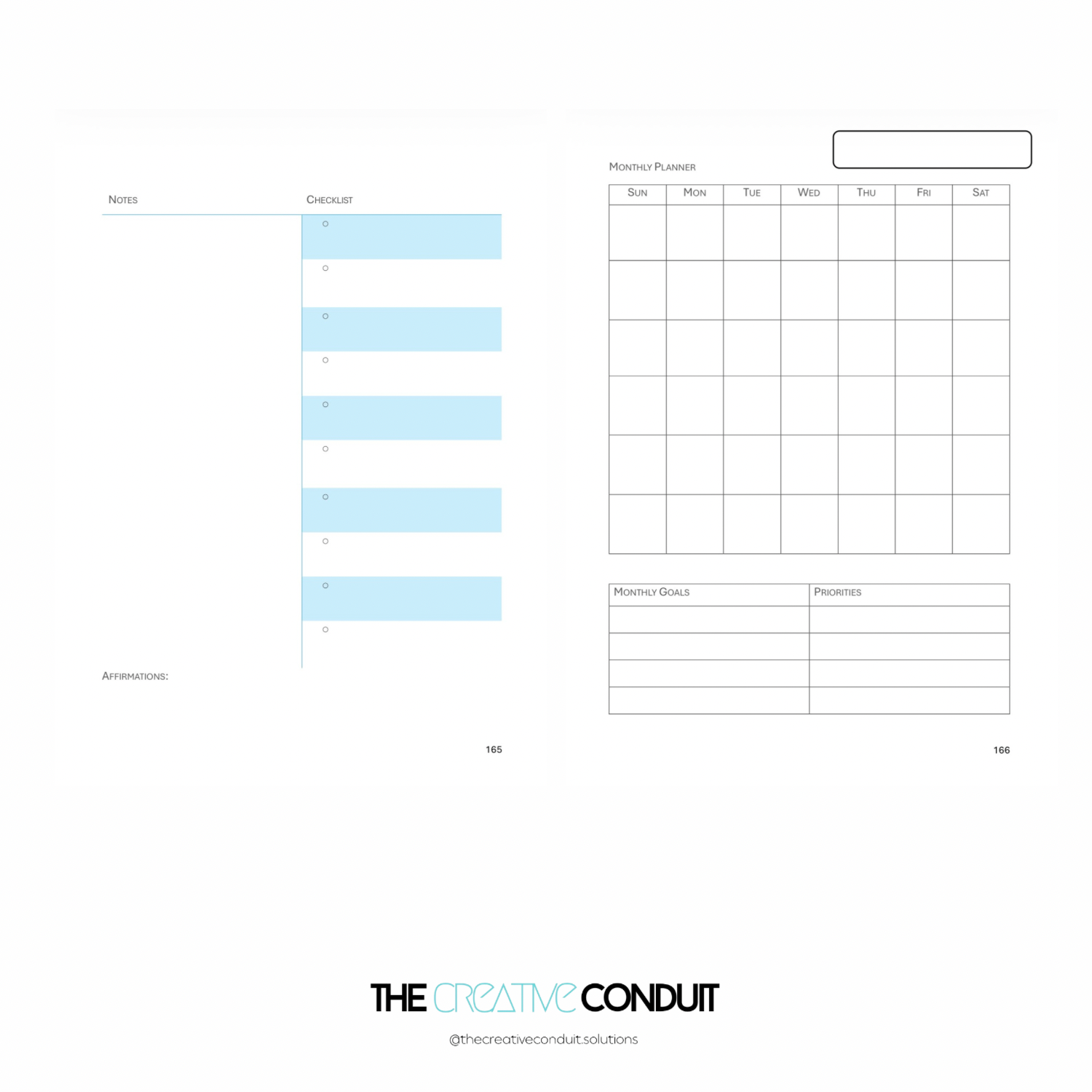 The Creative Conduit Academy & Solutions + 12 month planner