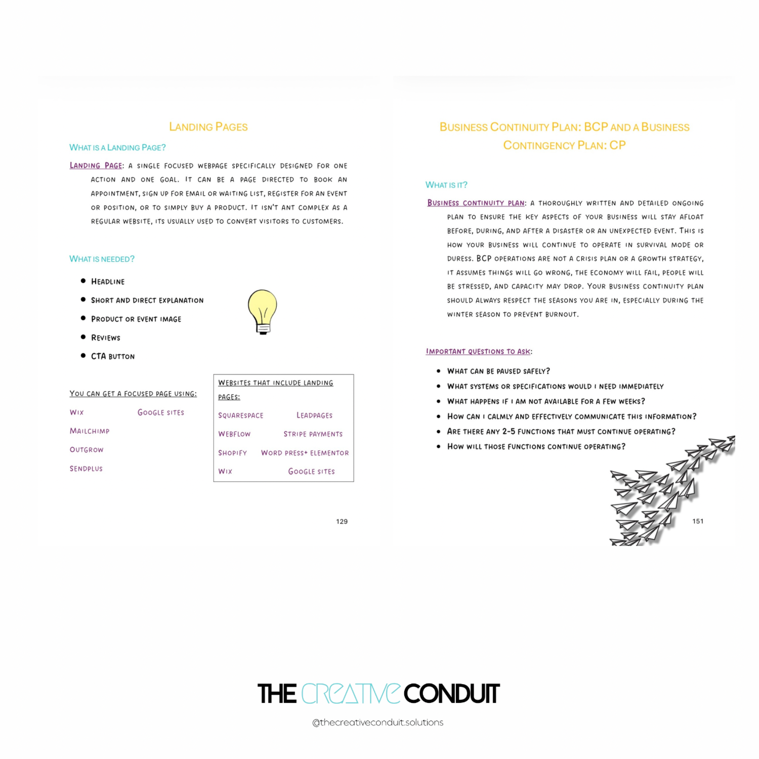 The Creative Conduit Academy & Solutions + 12 month planner